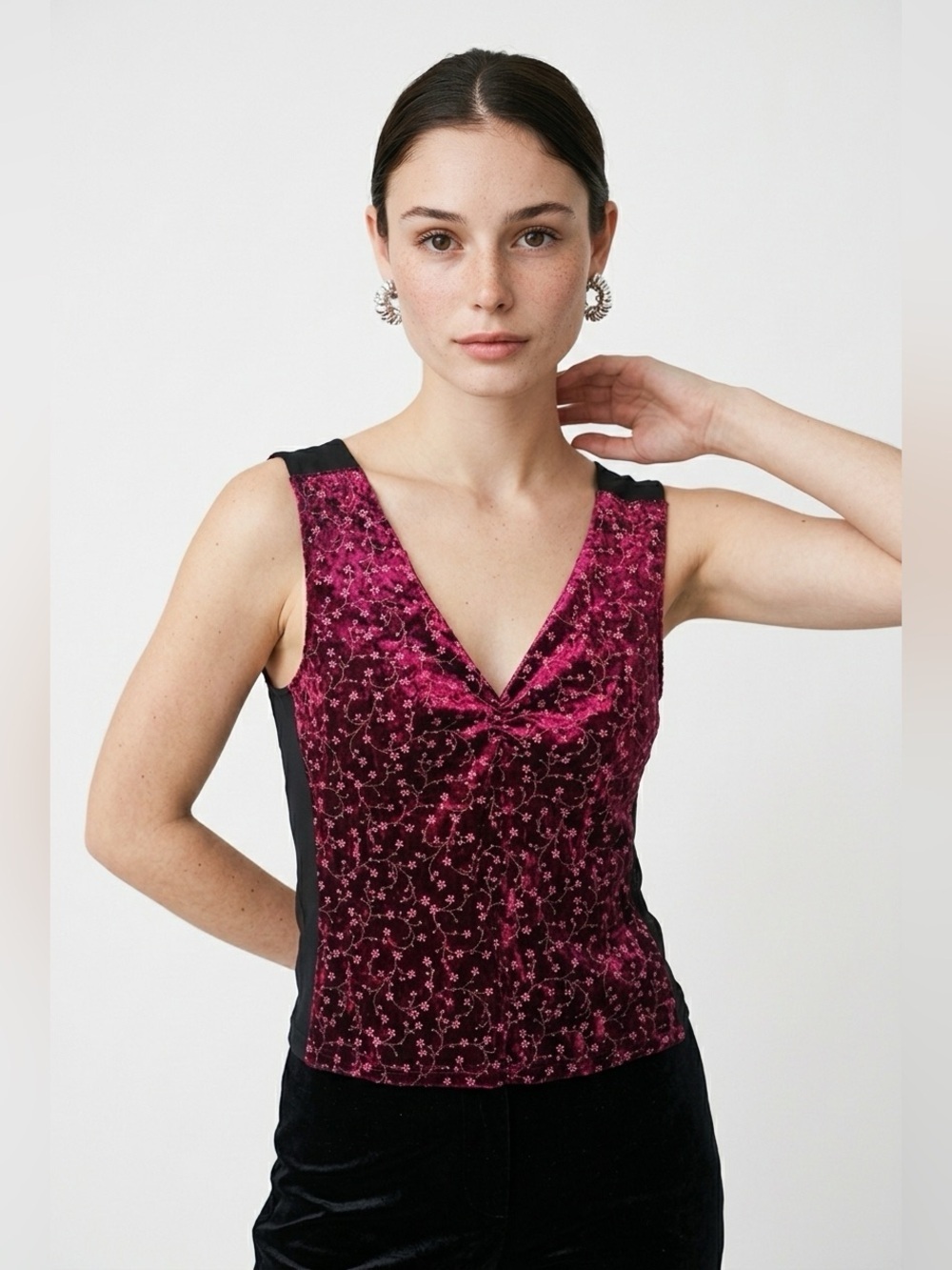 Vintage 90s velour top